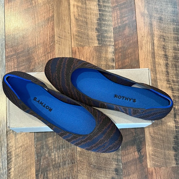 ROTHY'S Sapphire Zebra Flats NEW w/Box Size 11.5 - Picture 5 of 9